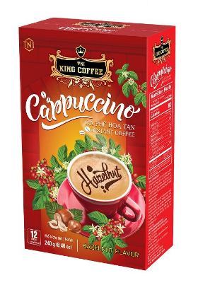 King Coffee   Cappuccino Hazelnut Flavor